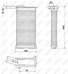 Schimbator caldura incalzire habitaclu NRF 58608