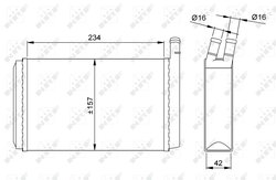 SCHIMBATOR CALDURA INCALZIRE HABITACLU NRF 58614 - Compatibil cu AUDI, VW