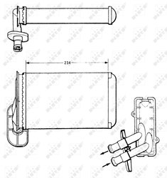 Schimbator caldura incalzire habitaclu NRF 58622