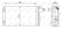 Schimbator caldura incalzire habitaclu NRF 58637
