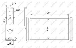 Schimbator caldura incalzire habitaclu NRF 58638