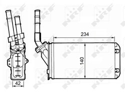 SCHIMBATOR CALDURA INCALZIRE HABITACLU NRF 58643 - Compatibil cu CITROEN