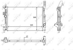 RADIATOR RACIRE MOTOR NRF 58650 - Compatibil cu FORD