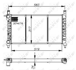 Radiator racire motor NRF 58732