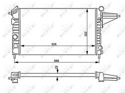 Radiator racire motor NRF 58775
