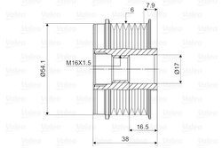 Fulie alternator Valeo 588006