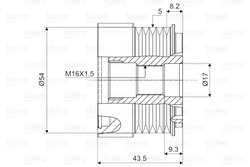 Fulie alternator Valeo 588007