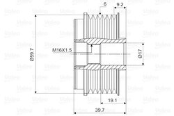 Fulie alternator Valeo 588021