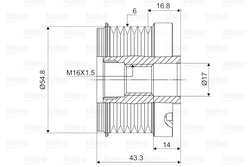 Fulie alternator Valeo 588023