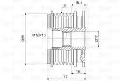 FULIE ALTERNATOR VALEO 588024 - Compatibil cu AUDI, SEAT, SKODA, VW
