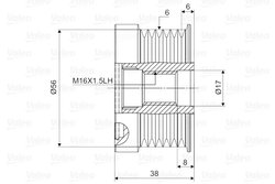 Fulie alternator Valeo 588022