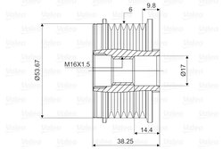 Fulie alternator Valeo 588028