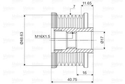 Fulie alternator Valeo 588027