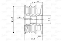 FULIE ALTERNATOR VALEO 588035 - Compatibil cu AUDI, SEAT, SKODA, VW