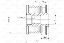 FULIE ALTERNATOR VALEO 588048 - Compatibil cu CITROEN, MINI, PEUGEOT