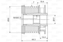 FULIE ALTERNATOR VALEO 588049 - Compatibil cu CHRYSLER, JEEP, MERCEDES-BENZ