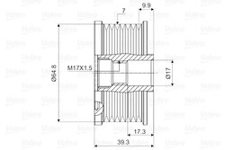 Fulie alternator Valeo 588069