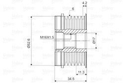 Fulie alternator Valeo 588074
