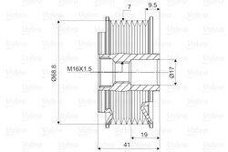 Fulie alternator Valeo 588075
