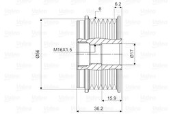 Fulie alternator Valeo 588077