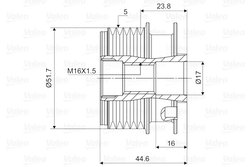 FULIE ALTERNATOR VALEO 588083 - Compatibil cu MERCEDES-BENZ