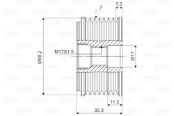 Fulie alternator Valeo 588088
