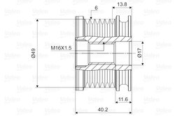 Fulie alternator Valeo 588095