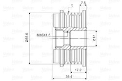 Fulie alternator Valeo 588099
