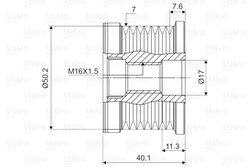 FULIE ALTERNATOR VALEO 588100 - Compatibil cu MERCEDES-BENZ
