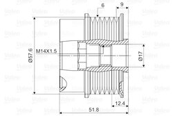 Fulie alternator Valeo 588131