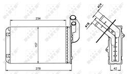 SCHIMBATOR CALDURA INCALZIRE HABITACLU NRF 58836 - Compatibil cu RENAULT