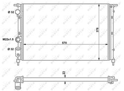 Radiator racire motor NRF 58852