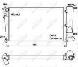 RADIATOR RACIRE MOTOR NRF 58923 - Compatibil cu CITROEN, PEUGEOT