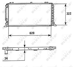 Radiator racire motor NRF 58928
