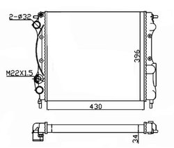 Radiator racire motor NRF 58934A