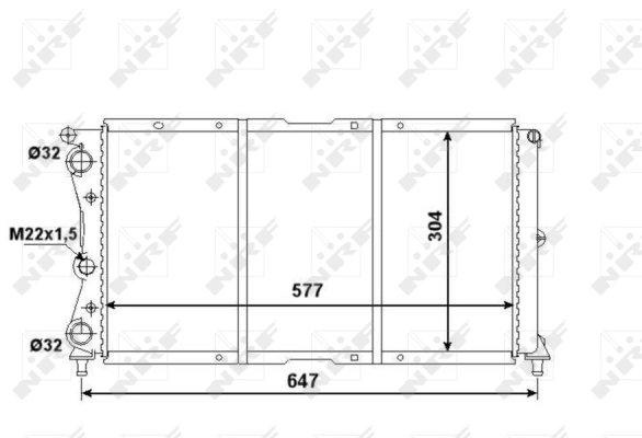 Radiator racire motor NRF 58955