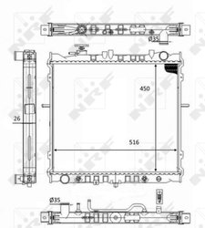 Radiator racire motor NRF 59049