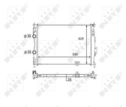 Radiator racire motor NRF 59061