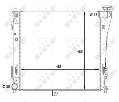 Radiator racire motor NRF 59086