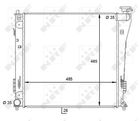 Radiator racire motor NRF 59086