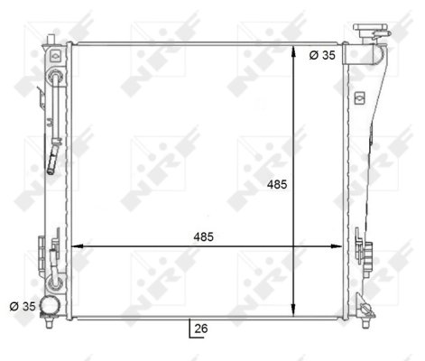 Radiator racire motor NRF 59087