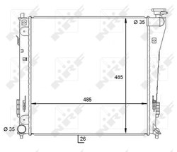 Radiator racire motor NRF 59086
