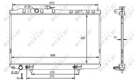 RADIATOR RACIRE MOTOR NRF 59100 - Compatibil cu NISSAN