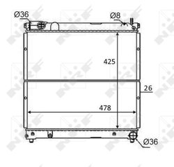 Radiator racire motor NRF 59106