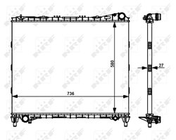 Radiator racire motor NRF 59174