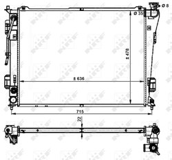 Radiator racire motor NRF 59200
