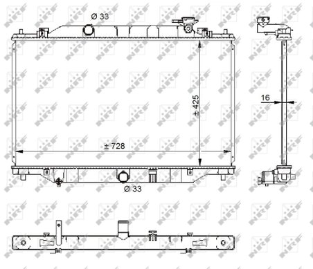 Radiator racire motor NRF 59206