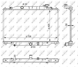 Radiator racire motor NRF 59206