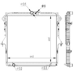 Radiator racire motor NRF 59261
