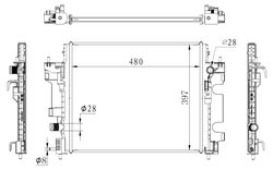 Radiator racire motor NRF 59274